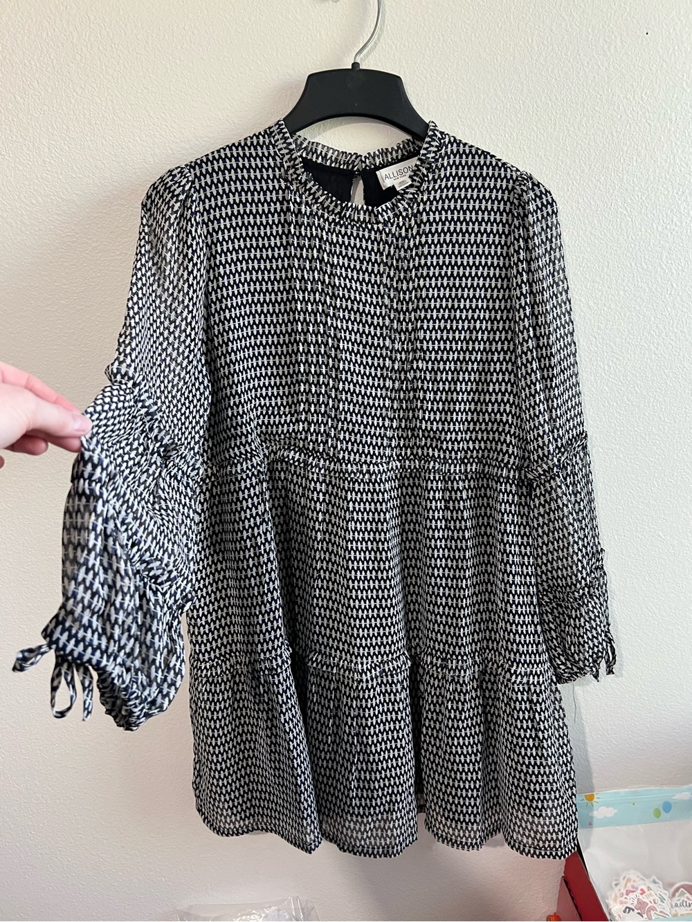 Allison New York Long Sleeve Tiered Mini Dress